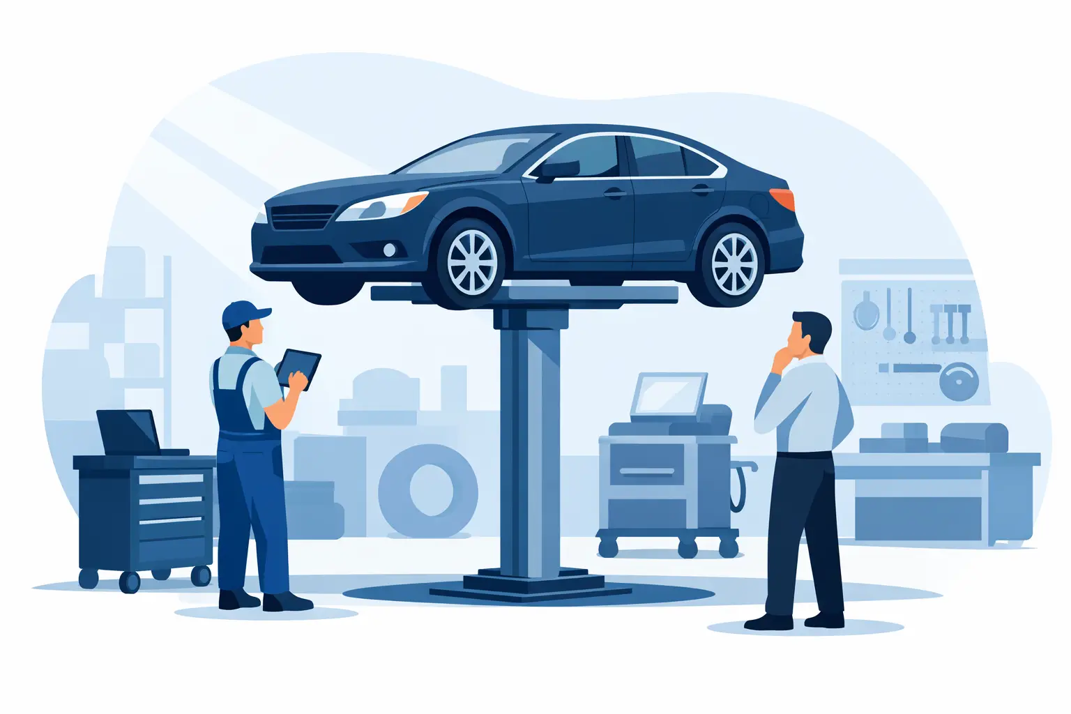 1 pelarlyft för bilservice - rätt val