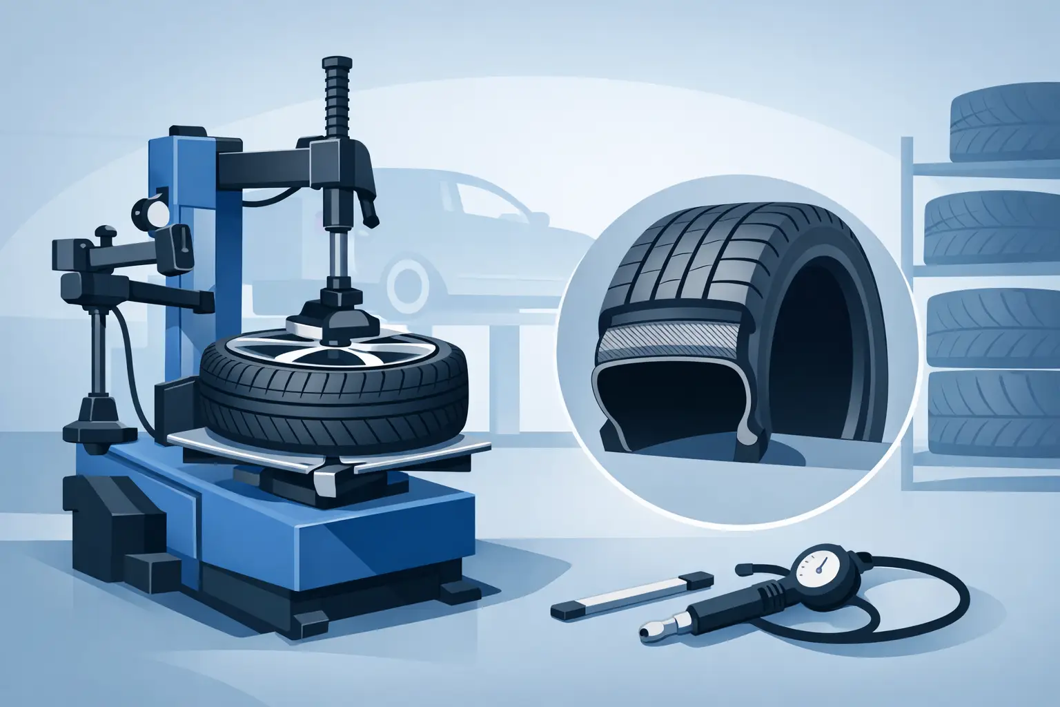 Rätt däckmaskin för runflat däck