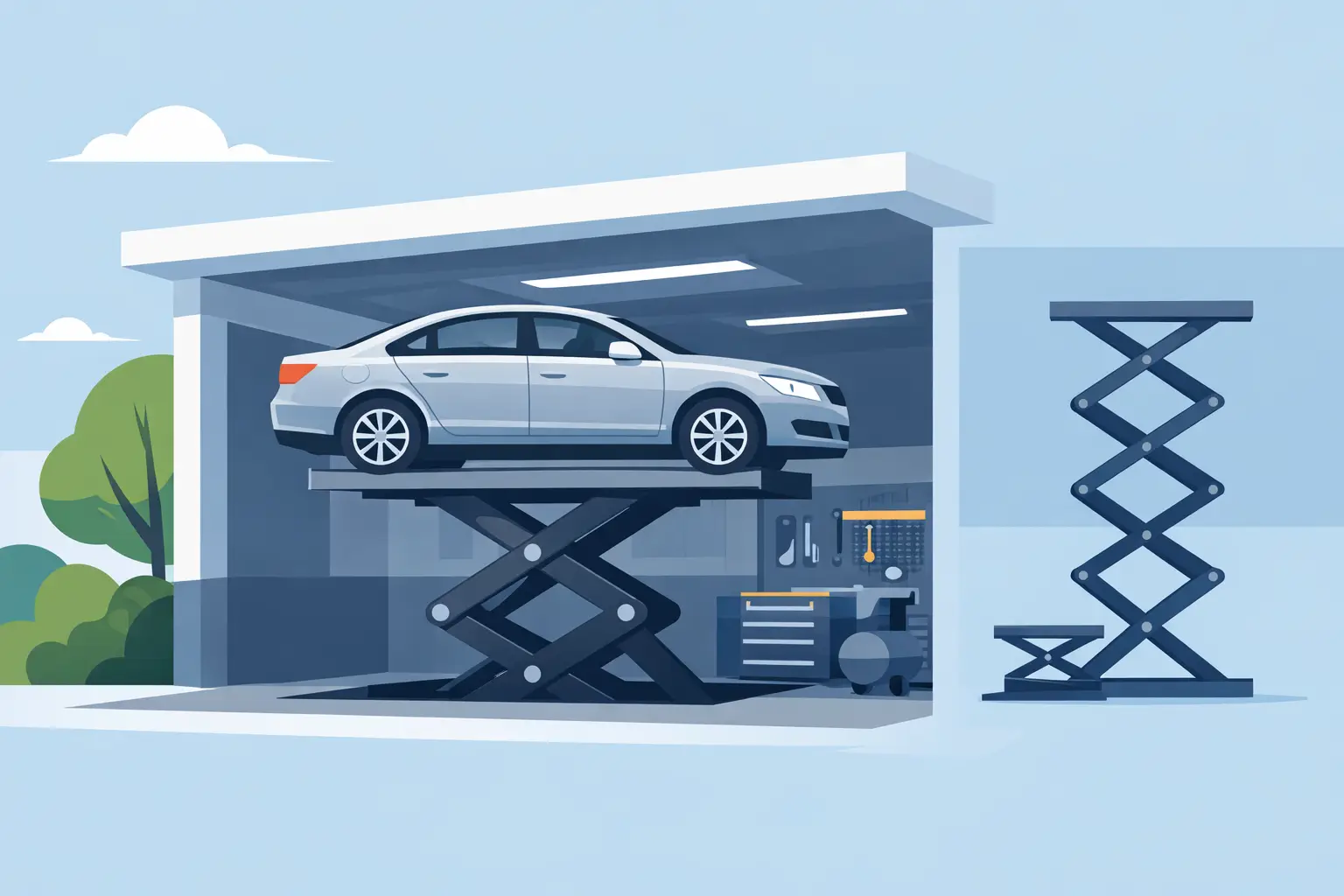 Saxlyft för lågt garage - välj rätt modell