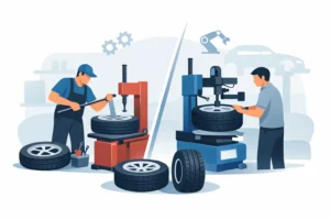 Manuell eller automatisk däckmaskin?