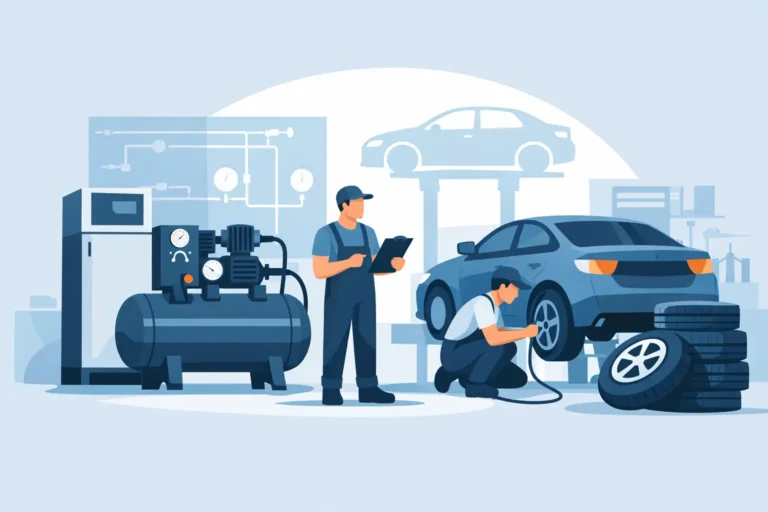 Så dimensionerar du kompressor för däckverkstad