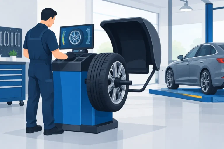 Digital hjulbalansering för verkstad och garage